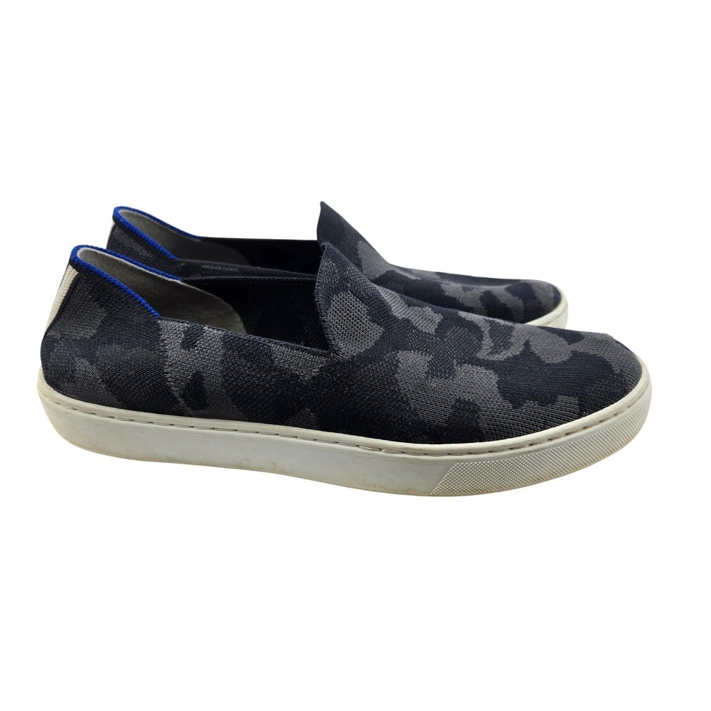 Rothy's The Sneaker Grey Camo Slip On Knit Shoes Womens 9.5 Washable Sustainable